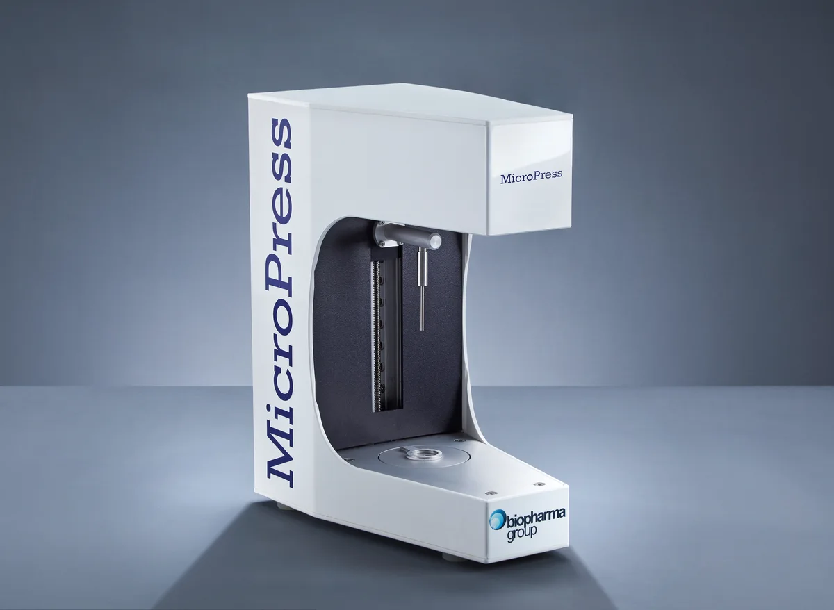 MicroPress instrument for testing the mechanical properties of dried products